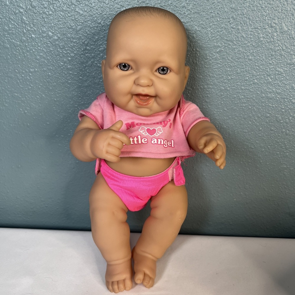 Berenguer Baby Doll Brown Hair Thumb Sucker ‎ Big Smile Soft Vinyl Caucasian 12"